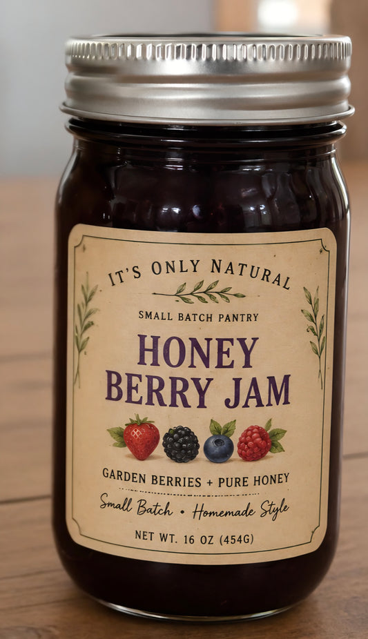 Triple Berry Honey Jam 8oz jar